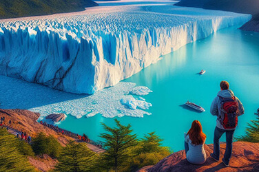 Seven-Ice-Traslados-Turistas-contemplando-el-Glaciar-Perito-Moreno